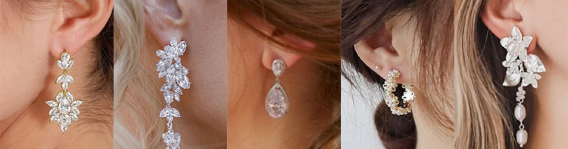 How to Choose Bridal Earrings That'll Complement Your Dress