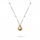 9.0-10.0mm Golden South Sea Pearl Crown Pendant in 18K Gold - AAAAA Quality