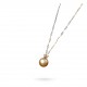 9.0-10.0mm Golden South Sea Pearl Crown Pendant in 18K Gold - AAAAA Quality