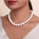 12.0-14.0mm White Freshwater Pearl Necklace - AAA Quality