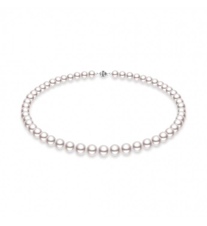 7.5-8.0mm White Freshwater Pearl Necklace - AAA Quality