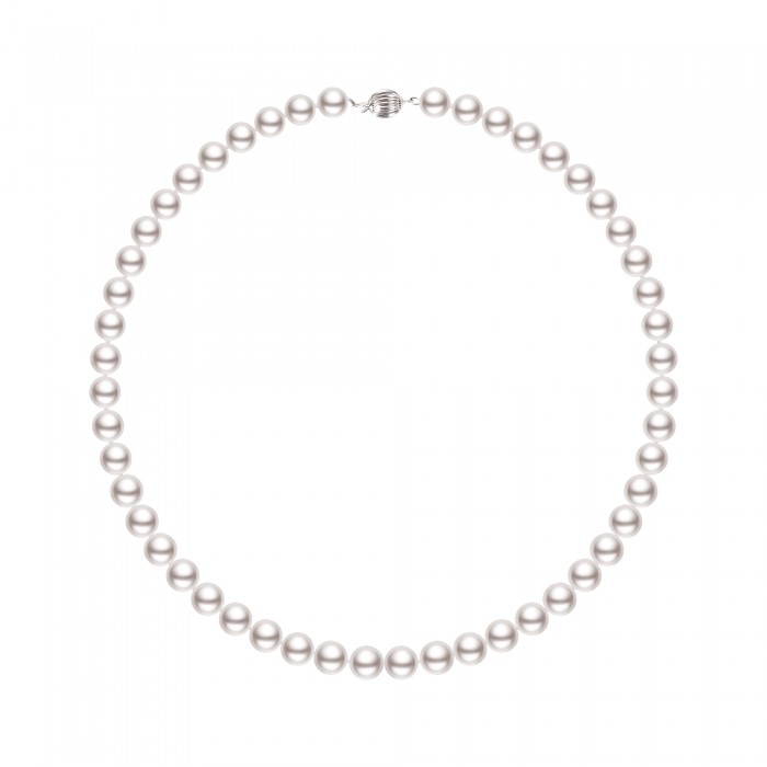 8.0-8.5mm White Freshwater Pearl Necklace - AAA Quality