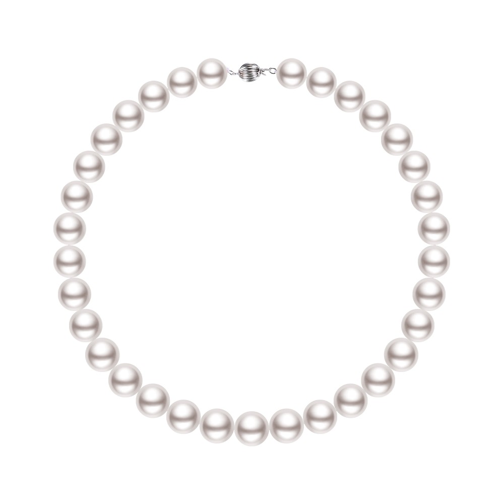 12.0-14.0mm White Freshwater Pearl Necklace - AAA Quality