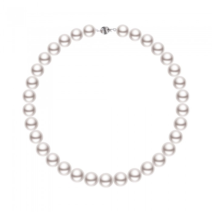 12.0-14.0mm White Freshwater Pearl Necklace - AAA Quality