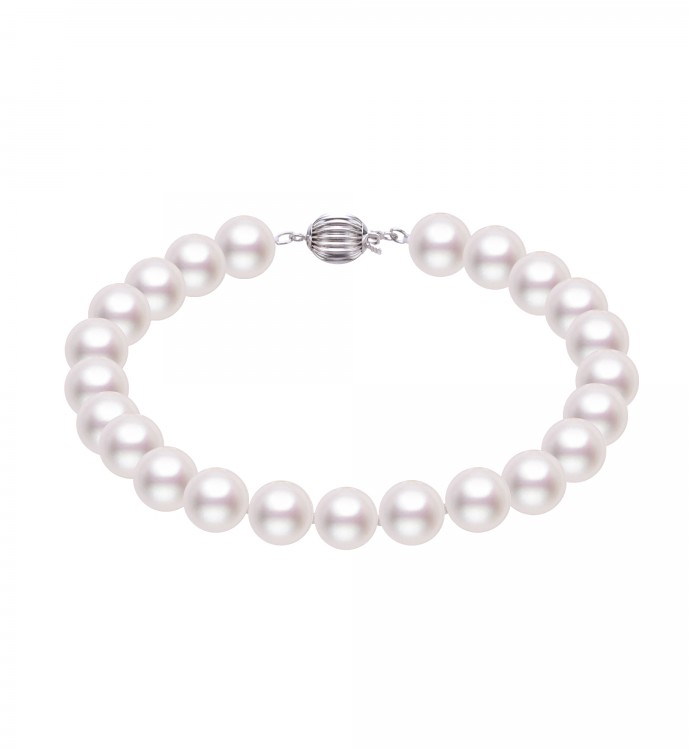 6.5-7.0mm White Freshwater Pearl Bracelet - AAAA Quality