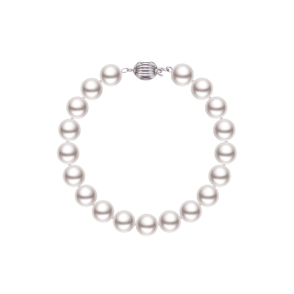 8.0-8.5mm White Freshwater Pearl Bracelet - AAA Quality