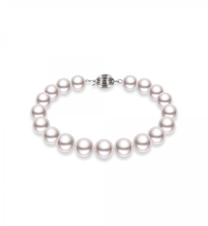 8.0-8.5mm White Freshwater Pearl Bracelet - AAA Quality