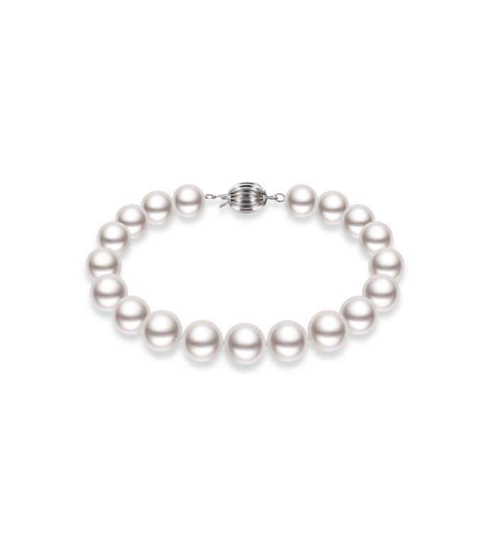 8.0-8.5mm White Freshwater Pearl Bracelet - AAA Quality