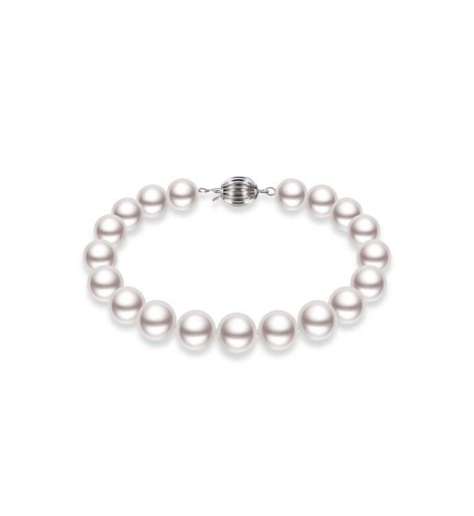 8.0-8.5mm White Freshwater Pearl Bracelet - AAA Quality