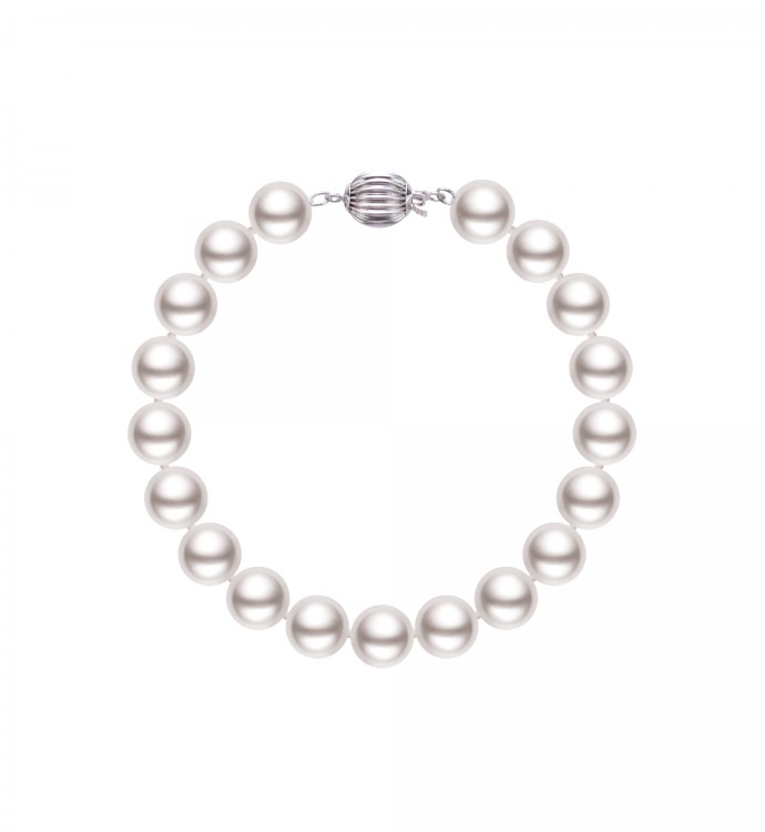 8.0-8.5mm White Freshwater Pearl Bracelet - AAA Quality