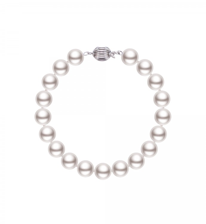 8.0-8.5mm White Freshwater Pearl Bracelet - AAA Quality