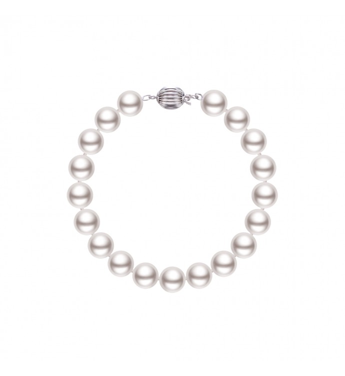 8.0-8.5mm White Freshwater Pearl Bracelet - AAA Quality