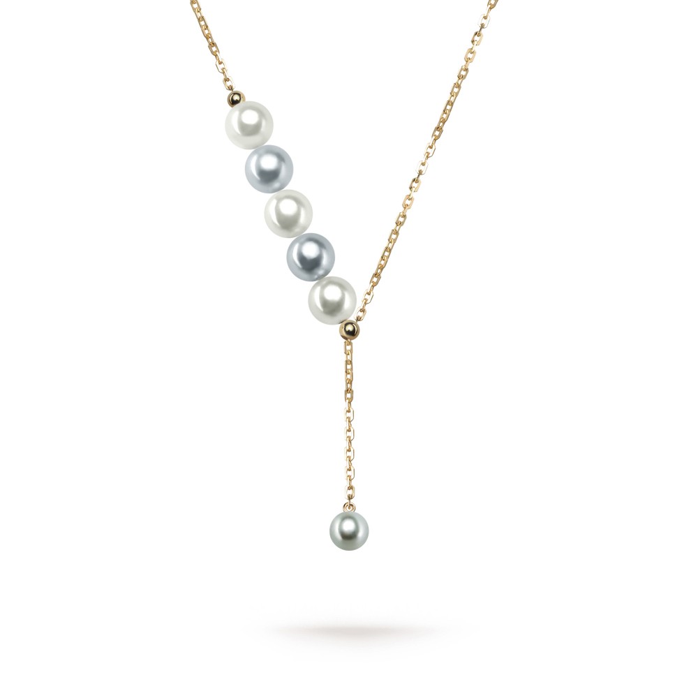 5.0-6.5mm Akoya Pearl Meteor Pendant in 18K Gold - AAA Quality