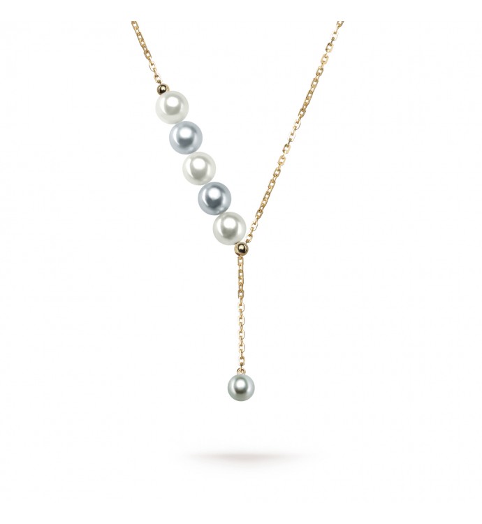 5.0-6.5mm Akoya Pearl Meteor Pendant in 18K Gold - AAA Quality