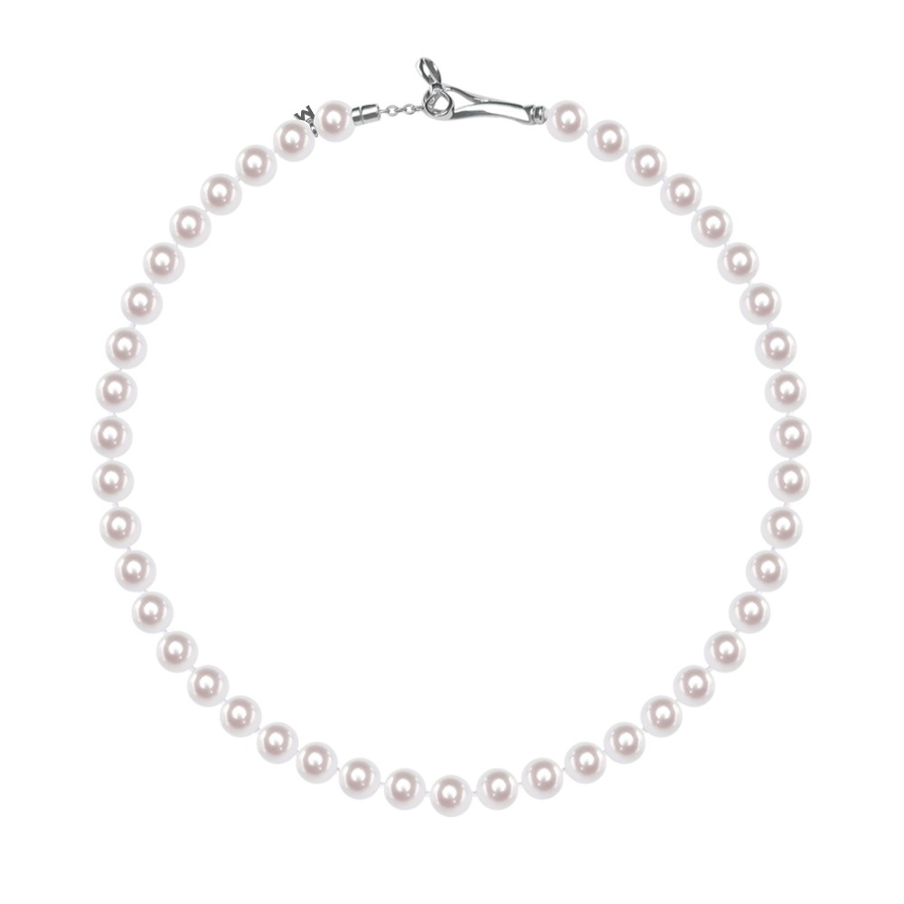 8.5-9.0mm White Akoya Pearl Necklace - AAAA Quality