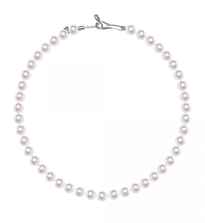 8.5-9.0mm White Akoya Pearl Necklace - AAAA Quality