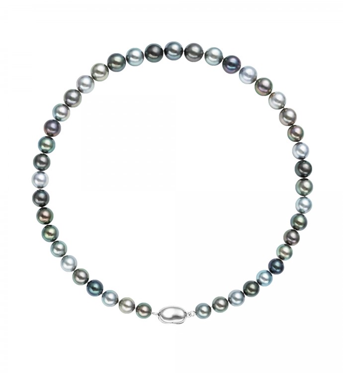 8.0-10.0mm Multicolor Tahitian Pearl Necklace - AAAA Quality
