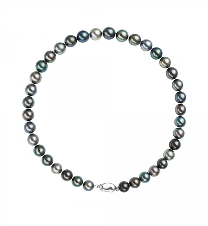 10.0-12.0mm Multicolor Tahitian Pearl Necklace - AAAA Quality