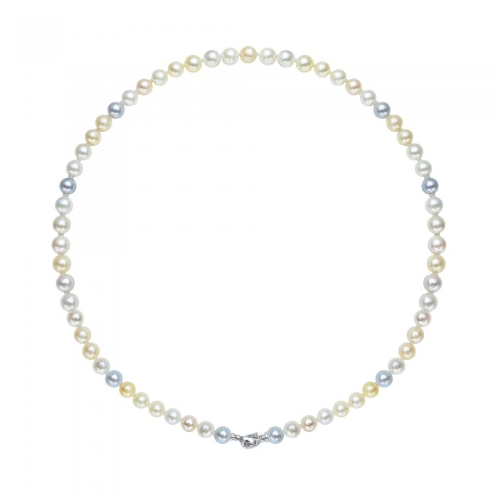 6.0-7.0mm Multicolor Akoya Pearl Necklace - AAAA Quality