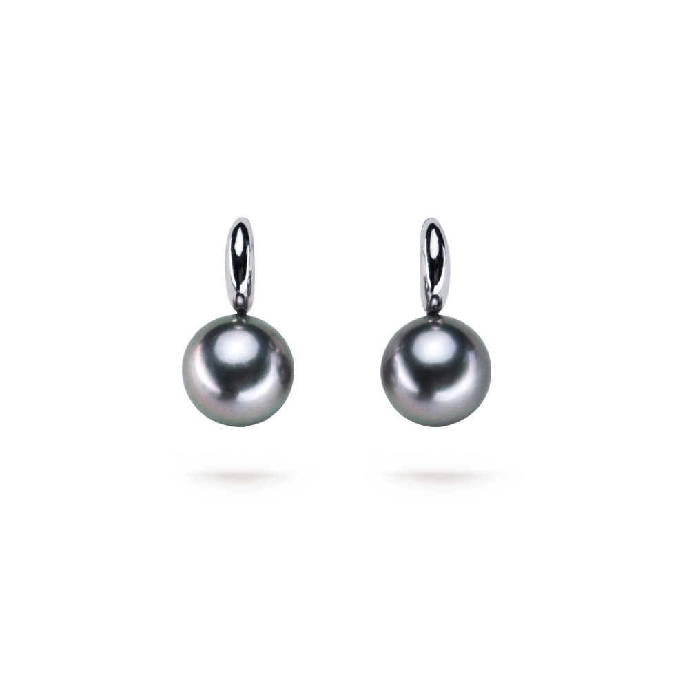 grey tahitian pearl earrings