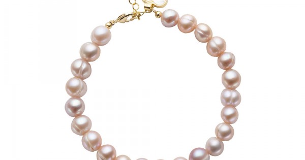 Mother Of Pearl & Heart Pendant T-bar Purple Pearl Bracelet