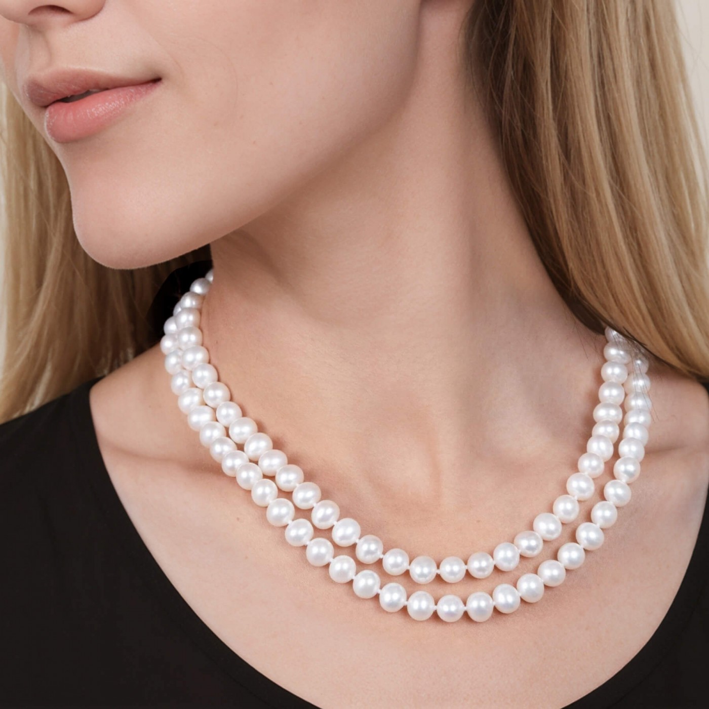 Pearl Necklaces丨Akoya, Tahitian, Freshwater丨White Victoria