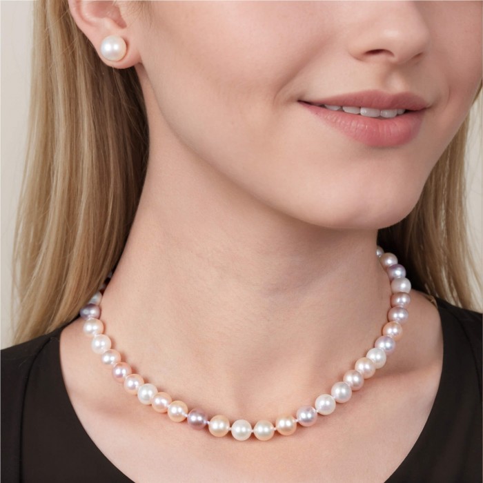 8.5-9.0 mm AAA Multicolor Freshwater Pearl Necklace