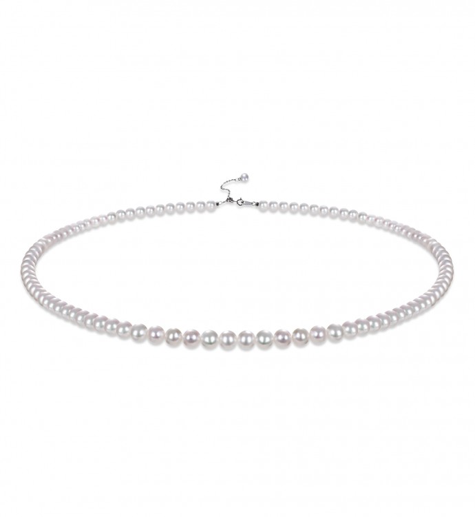 4.0-5.0mm White Freshwater Pearl Necklace - AAAA Quality