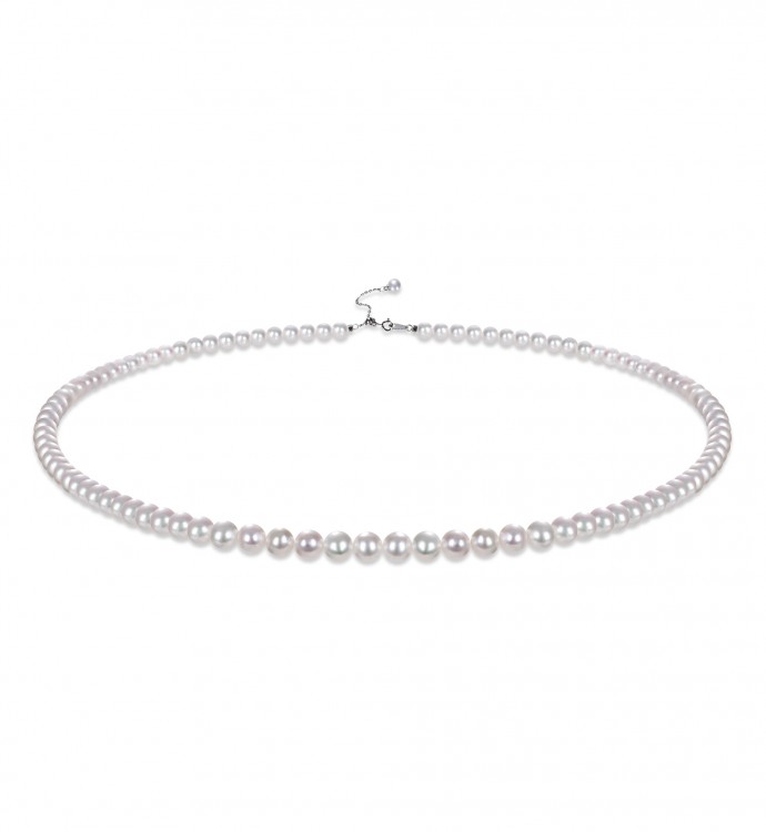 4.0-5.0mm White Freshwater Pearl Necklace - AAAA Quality