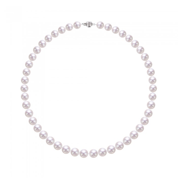 9.0-10.0mm White Freshwater Pearl Necklace - AAAAA Quality