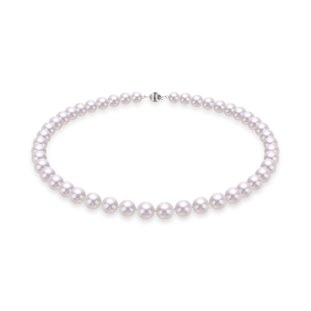 9.0-10.0mm White Freshwater Pearl Necklace - AAAAA Quality