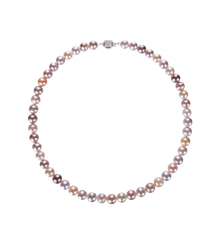 9.0-10.0mm Multicolor Freshwater Pearl Necklace - AAAA Quality