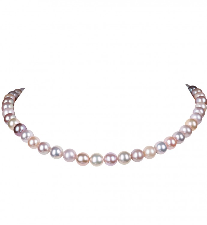 9.0-10.0mm Multicolor Freshwater Pearl Necklace - AAAA Quality