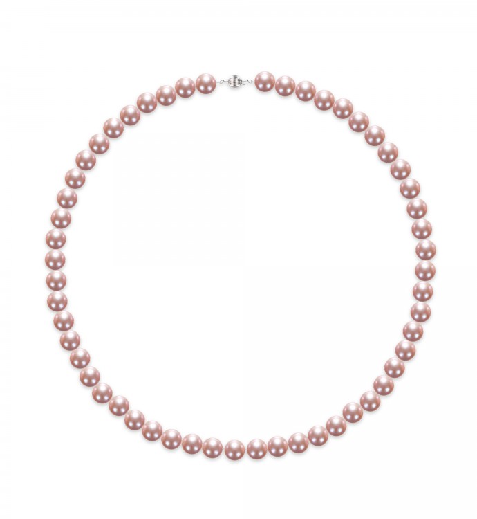 6.0-8.0mm Peach Freshwater Pearl Necklace - AAAA Quality