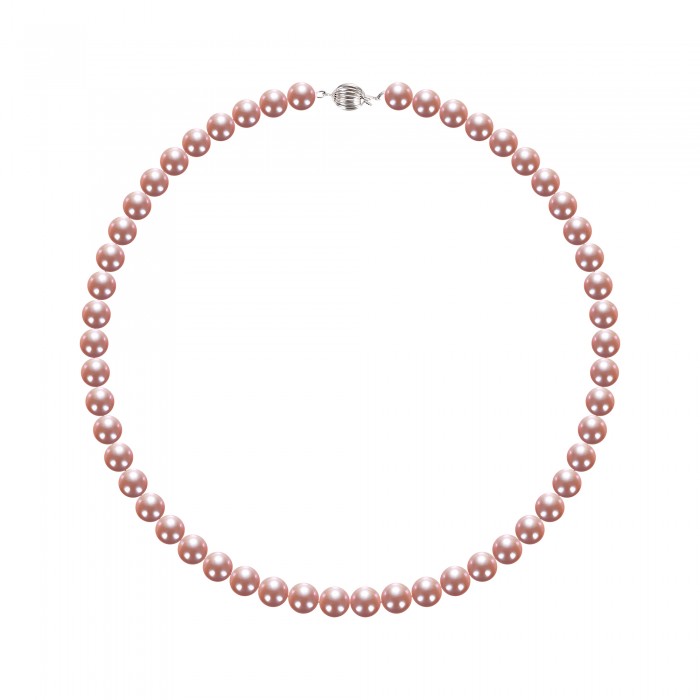 8.0-9.0mm Peach Freshwater Pearl Necklace - AAA Quality