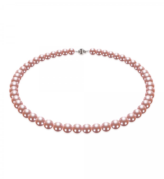 8.0-9.0mm Peach Freshwater Pearl Necklace - AAA Quality