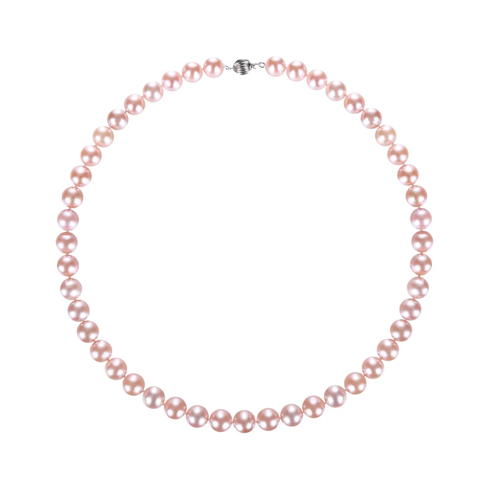 9.0-10.0mm Peach Freshwater Pearl Necklace - AAA Quality