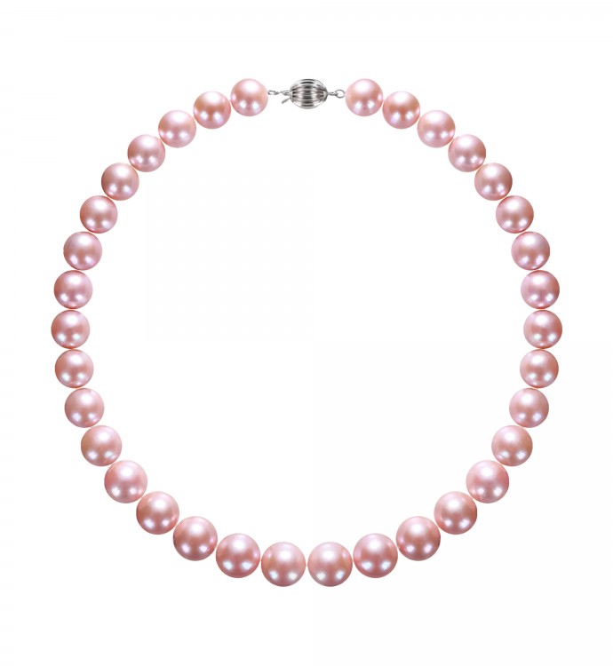 12.0-15.0mm Peach Freshwater Pearl Necklace - AAAA Quality