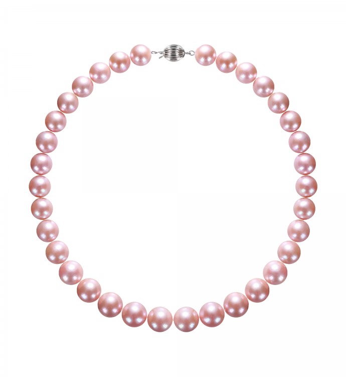 12.0-15.0mm Peach Freshwater Pearl Necklace - AAAA Quality