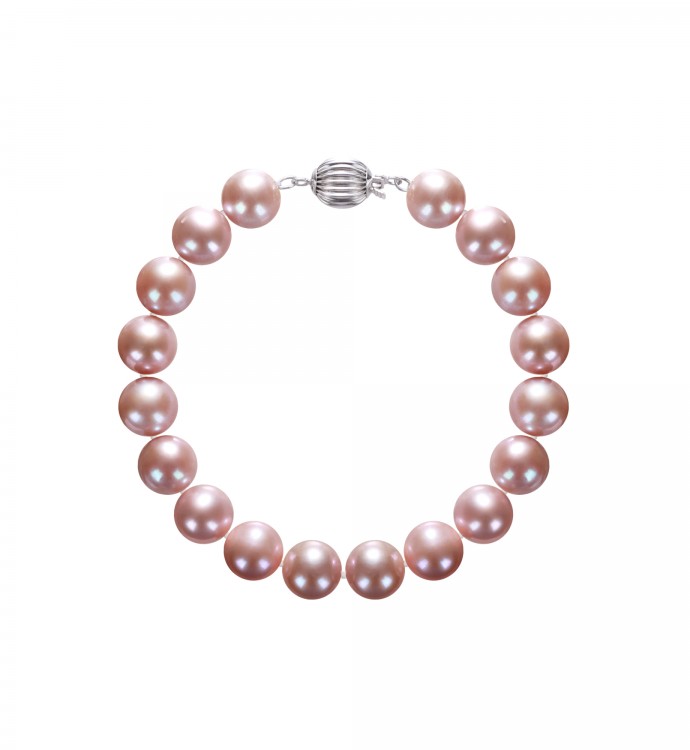 9.0-10.0mm Lavender Freshwater Pearl Bracelet - AAA Quality