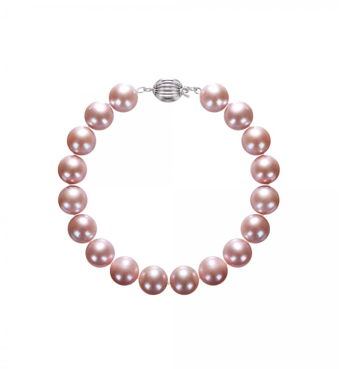 9.0-10.0mm Lavender Freshwater Pearl Bracelet - AAA Quality