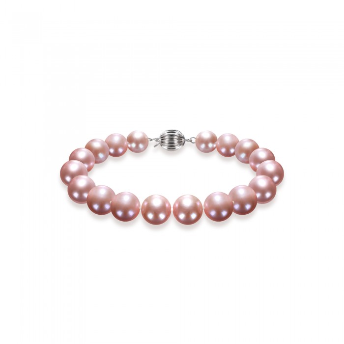 9.0-10.0mm Lavender Freshwater Pearl Bracelet - AAA Quality