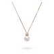 9.0-10.0mm White Freshwater Pearl Princess Pendant in 18K Gold - AAAAA Quality