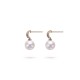 9.0-10.0mm White Freshwater Pearl Belle Earrings in 18K Gold - AAAAA Quality