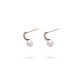 6.0-6.5mm White Freshwater Pearl & Diamond Belle Earrings in 18K Gold - AAA Quality