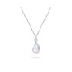 White Freshwater Baroque Pearl Bombshell Pendant in Sterling Silver