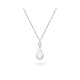 White Freshwater Baroque Pearl Bombshell Pendant in Sterling Silver