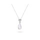 White Freshwater Baroque Pearl Lip Pendant in Sterling Silver