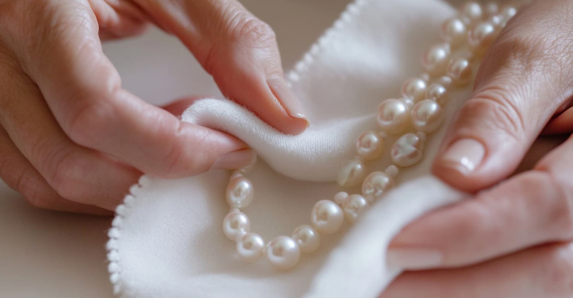 how to clean pearl necklace